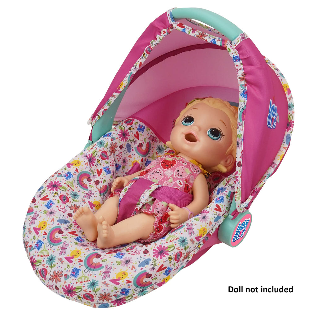 Pink & Rainbow 3-in-1 Doll Car Seat D448255