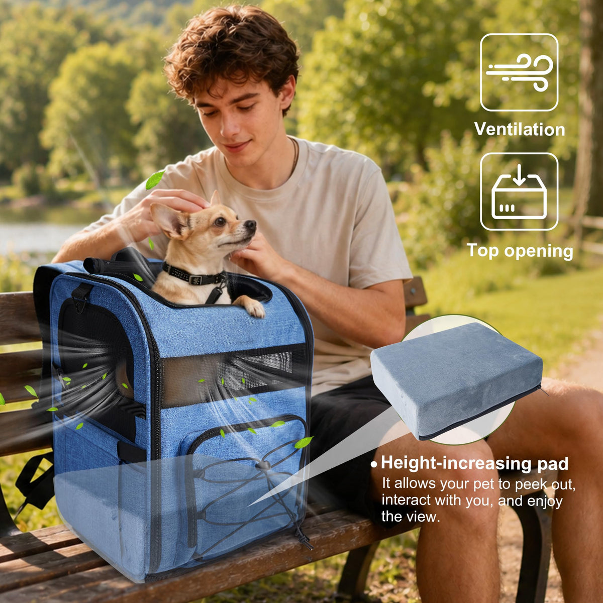 Blue Pet Carrier Backpack A60985