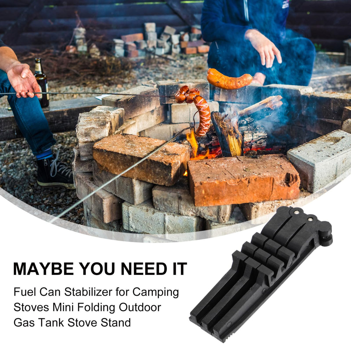 Folding Camping Stove Stand Tripod Fuel Can Stabilizer S90439