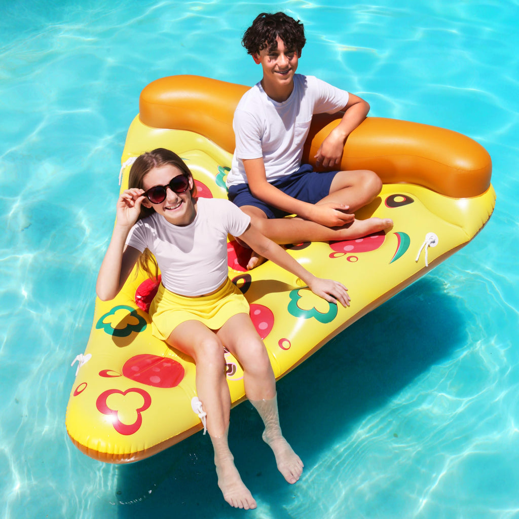 Inflatable Pizza Slice Pool Float with Cup Holders Y244529