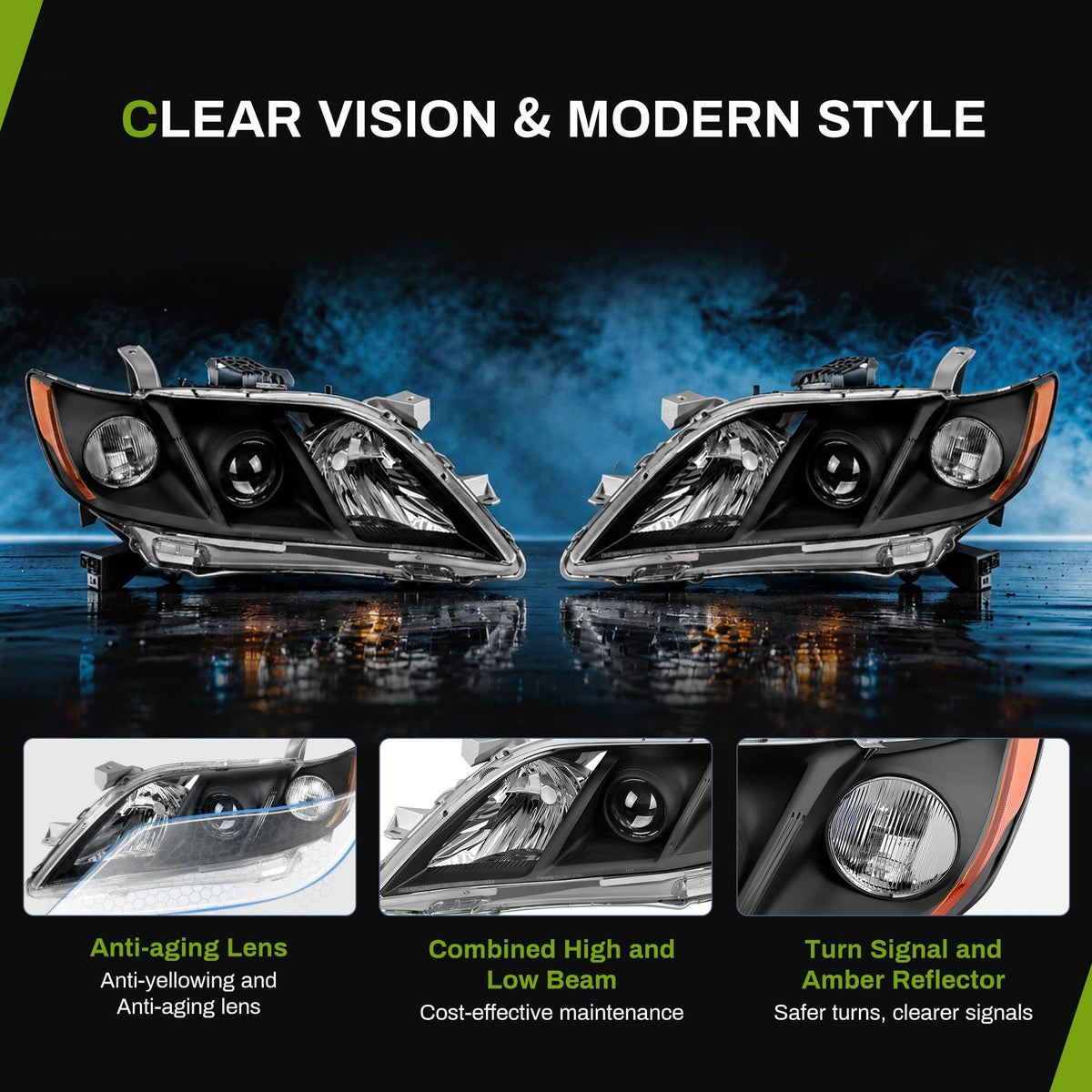 Headlights for Toyota Camry 2007-2009 T6029