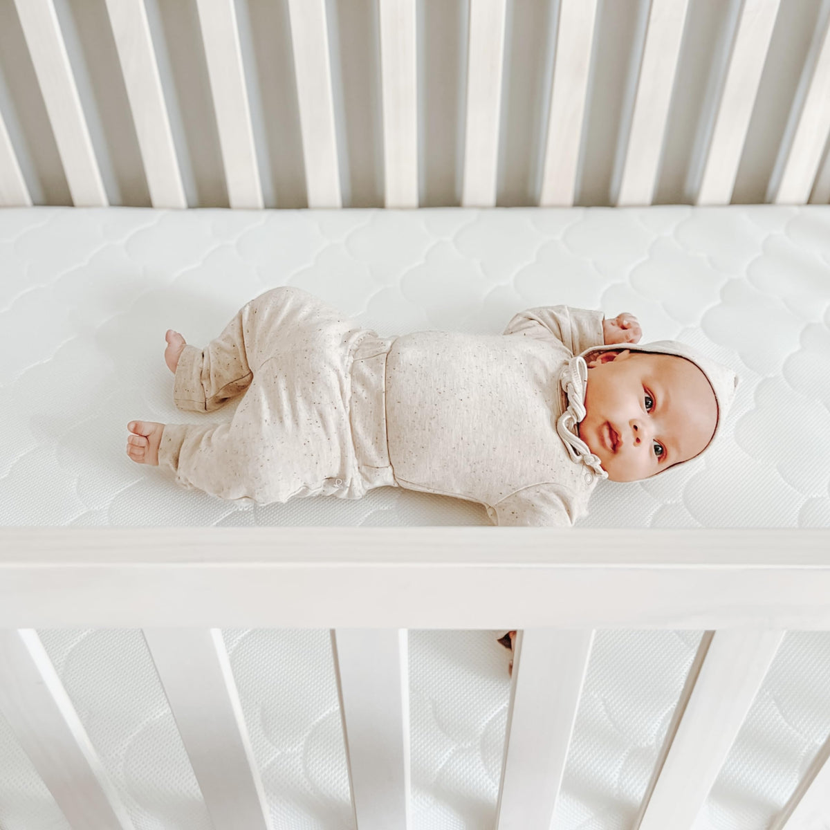 White Waterproof Crib Mattress S532