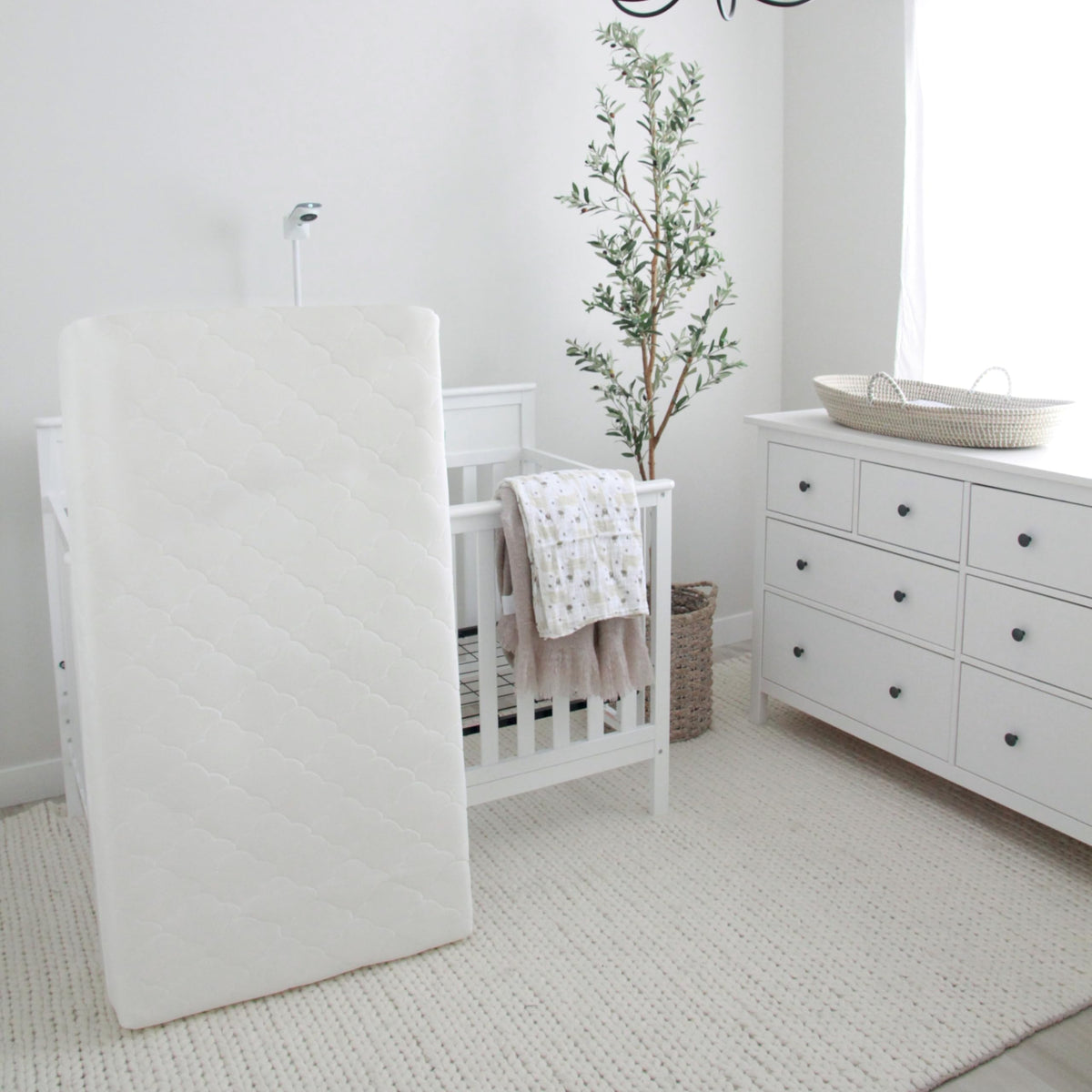 White Waterproof Crib Mattress S532