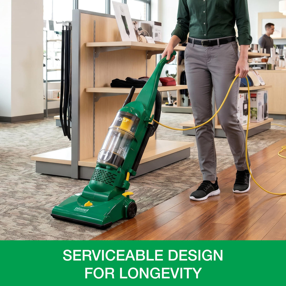 Commercial Bagless Upright Vacuum with On-Board Tools W298