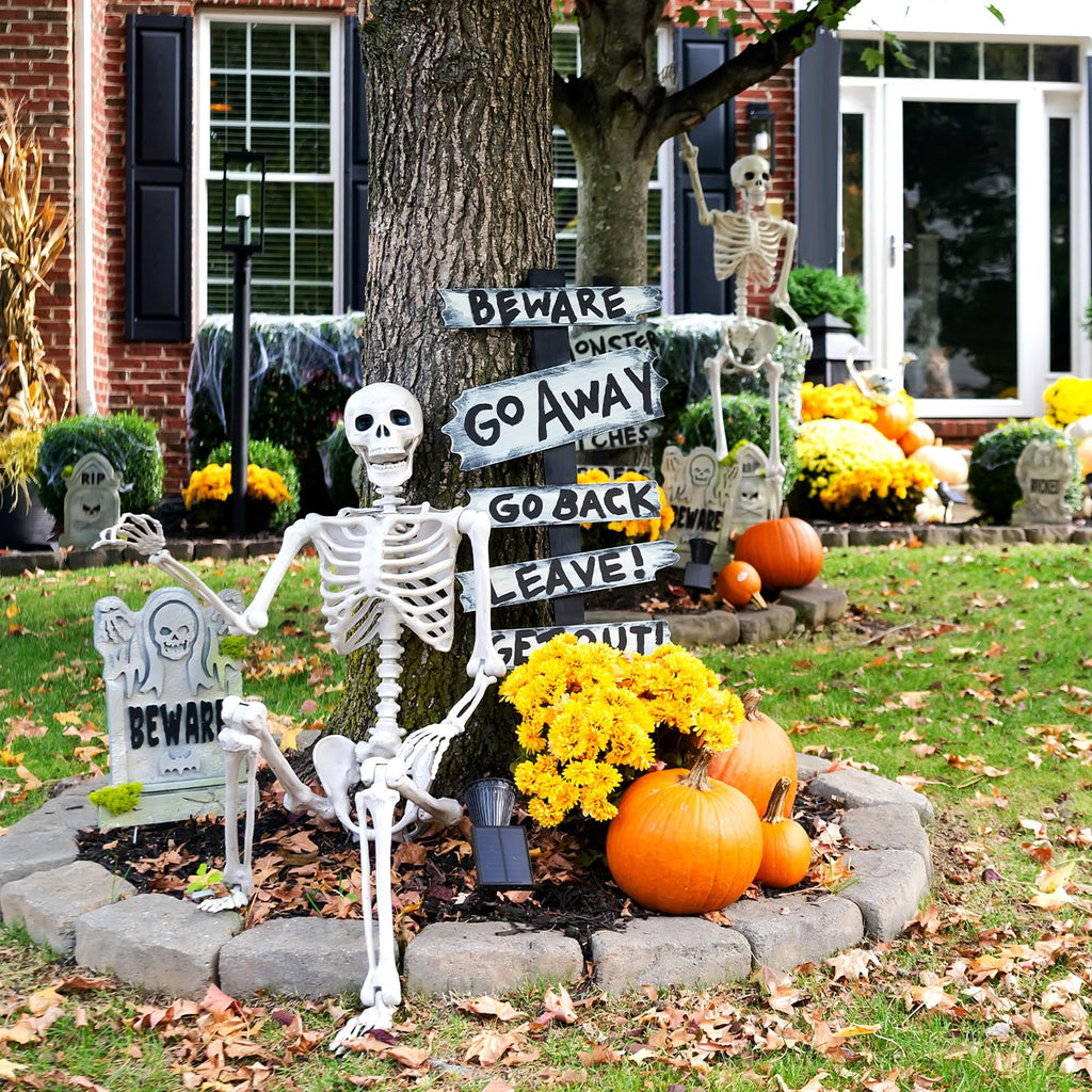 6 Pack Halloween Skeletons 3 5.4ft 3 3ft A505