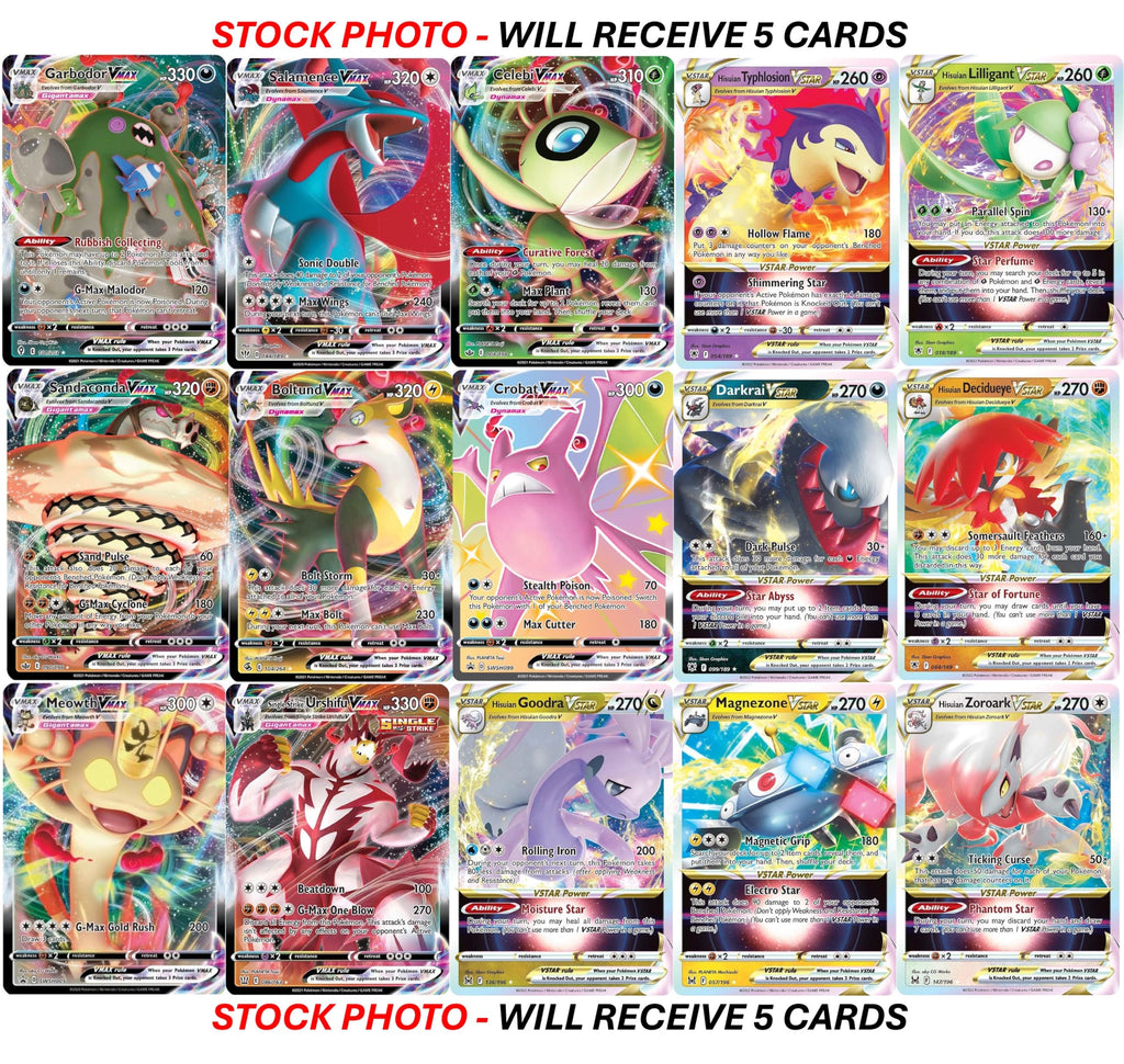 Pokemon 5 VMAX/VSTAR Card Lot V285