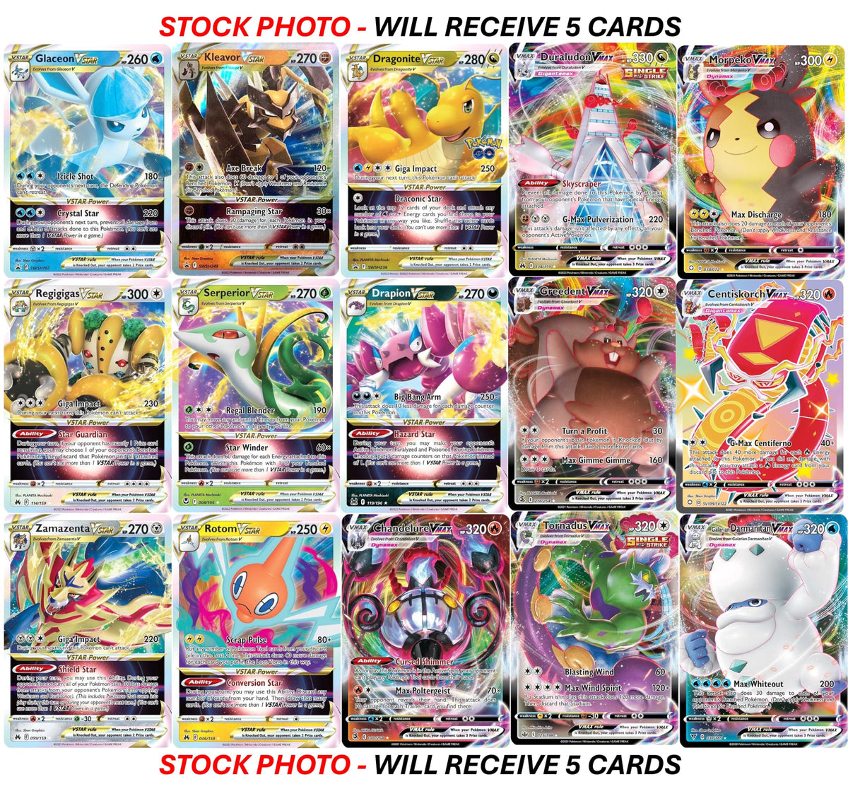 Pokemon 5 VMAX/VSTAR Card Lot V285